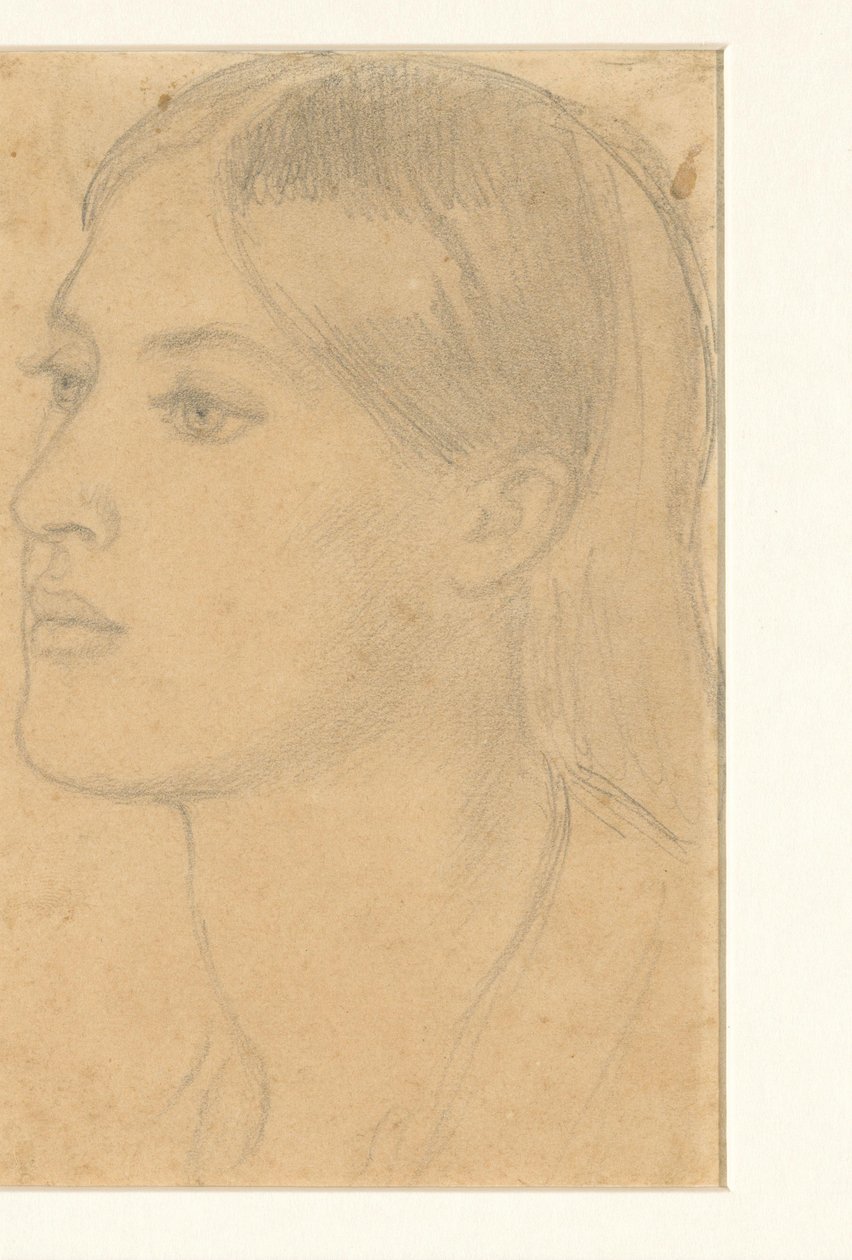 głowa kobiety autorstwa Dante Gabriel Rossetti (attributed to)