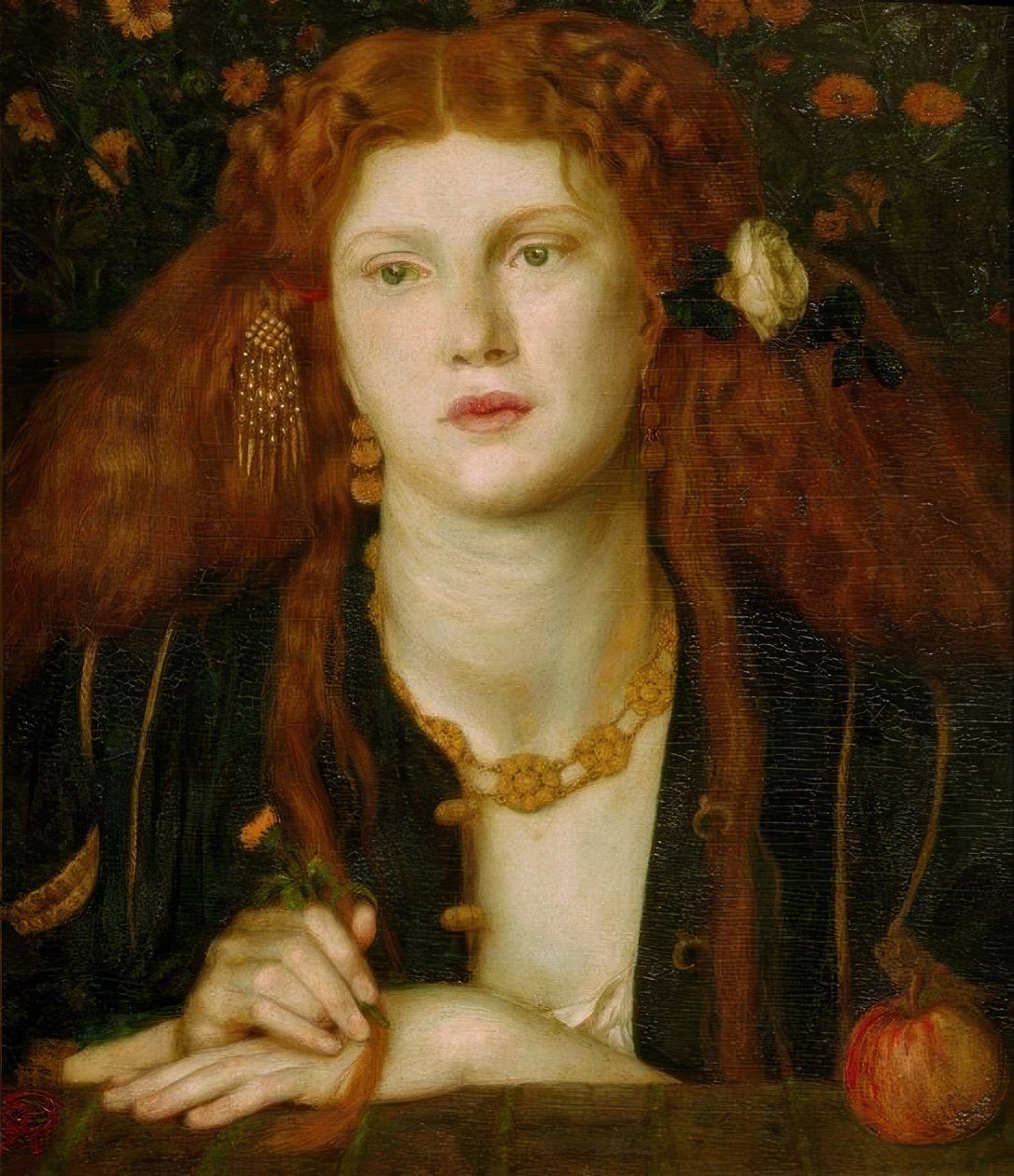 pocałowane usta autorstwa Dante Gabriel Charles Rossetti