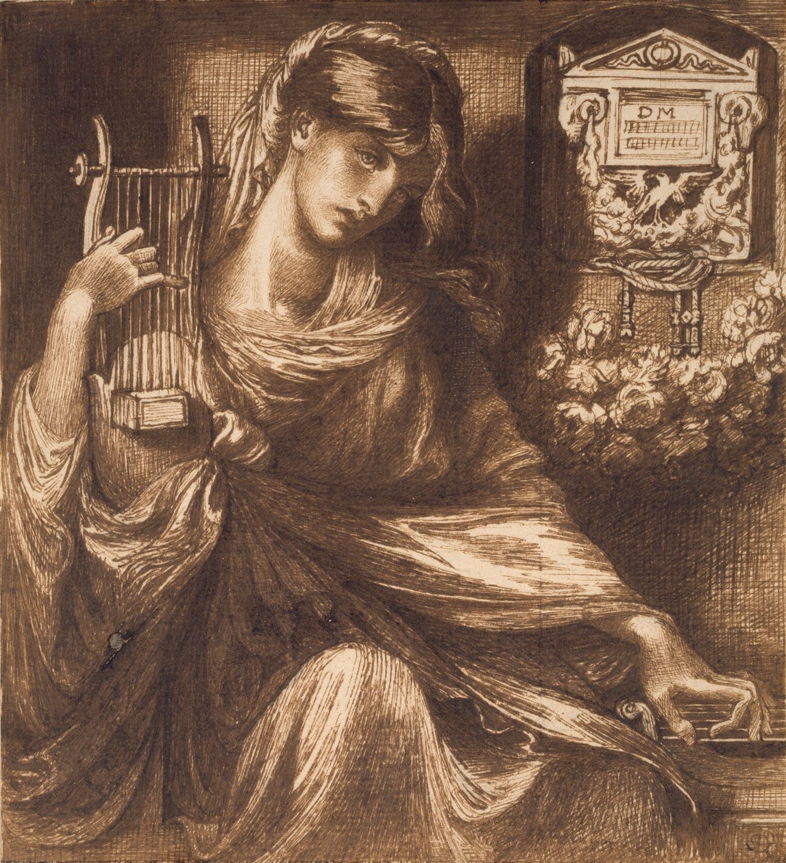 Rzymska wdowa, ok. 1870 r. autorstwa Dante Gabriel Rossetti