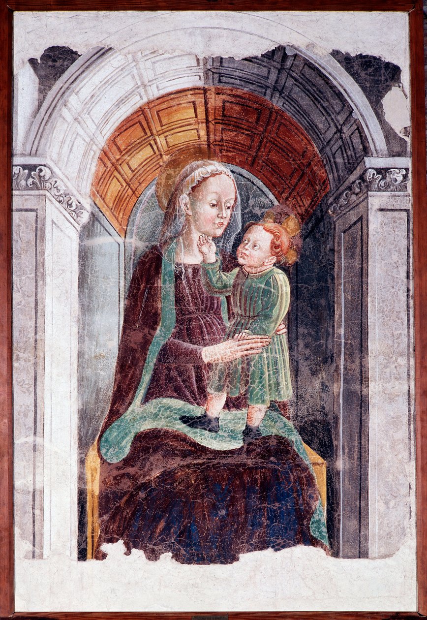 Madonna z dzieckiem (Fresco autorstwa Dario da (attr.to) Treviso