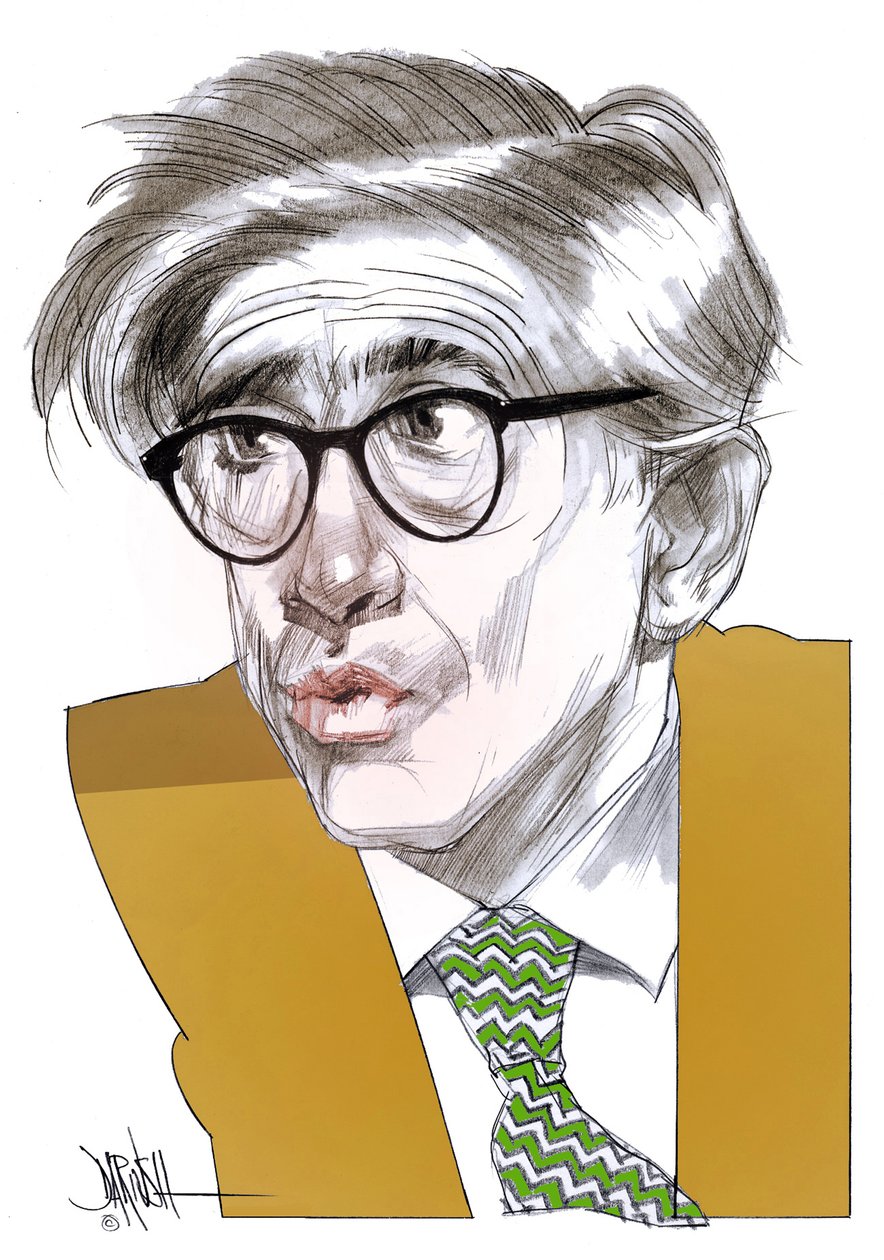 Franco Debenedetti (cyfrowy rysunek ołówkiem) autorstwa Dariush Radpour