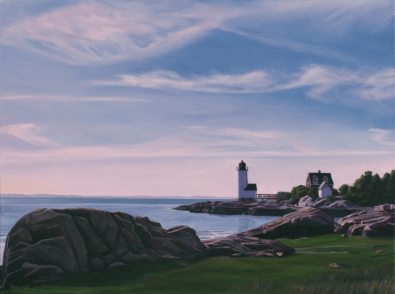 Squam Light Evening, 2014 r. autorstwa David Arsenault
