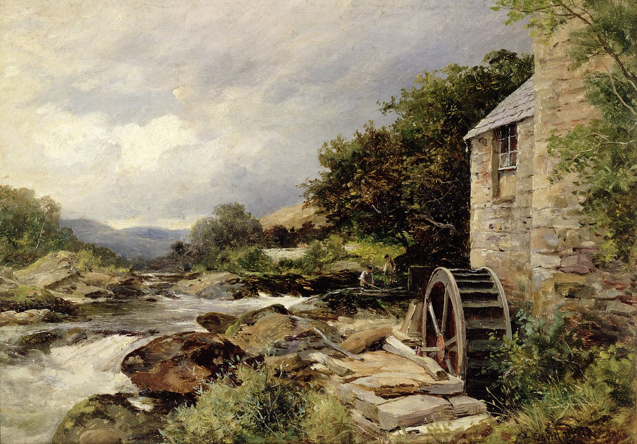 Młyn na Llugwy, Capel Curig autorstwa David Bates