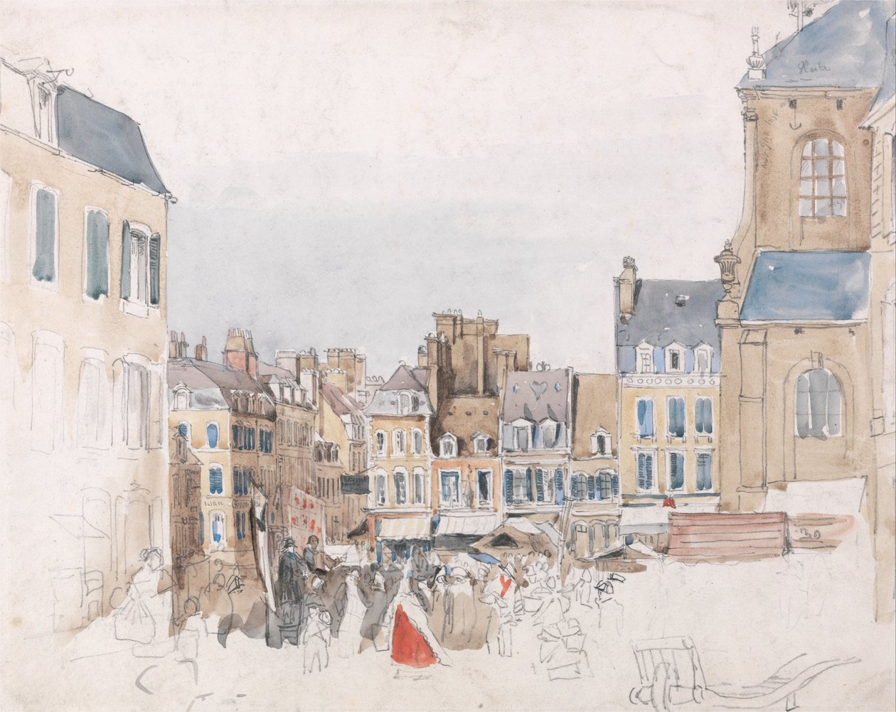 Francuski rynek autorstwa David Cox