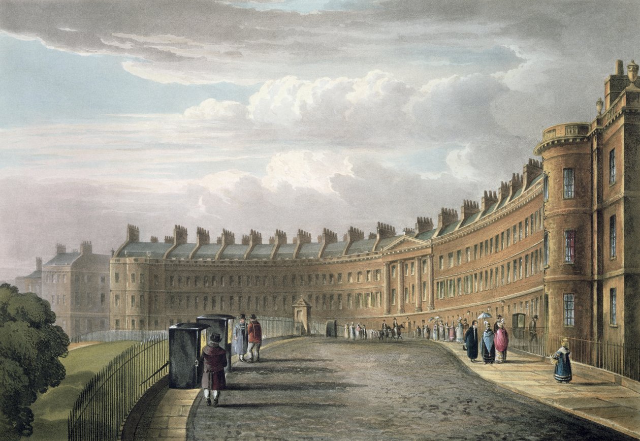 Lansdown Crescent, Bath, 1820 autorstwa David Cox