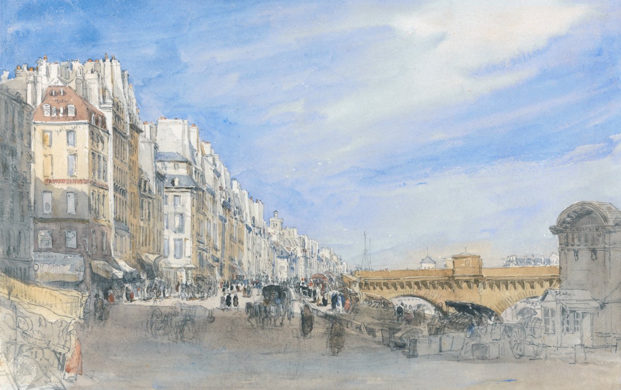 Pont Neuf od Quai de lEcole, Paryż autorstwa David Cox