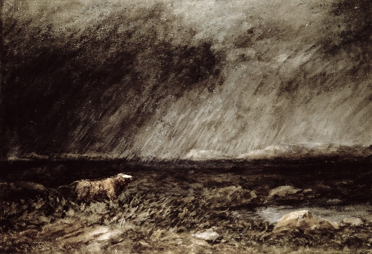Wyzwanie na Maurach, niedaleko Bettws-y-Coed, Północna Walia, 1853, autorstwa David Cox