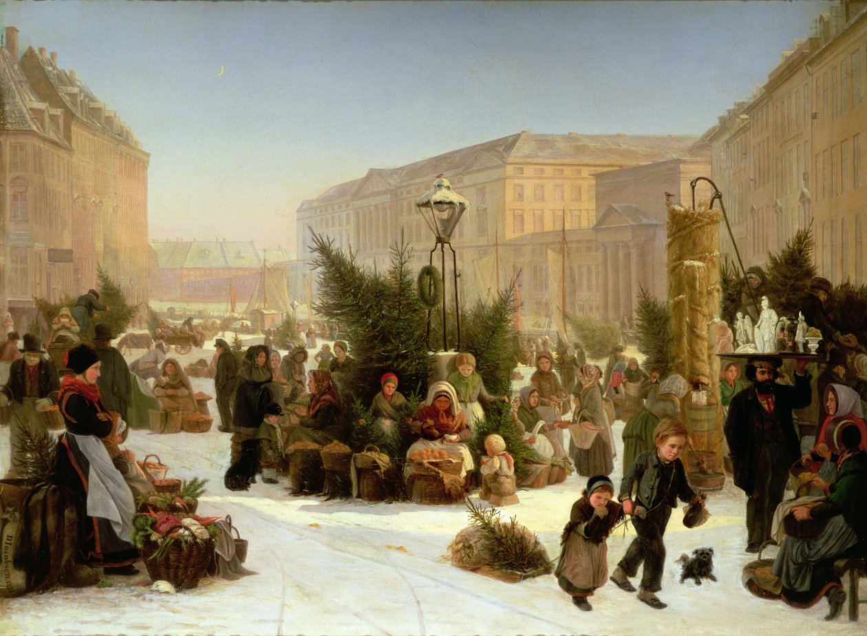 Sprzedawanie choinek, 1853 autorstwa David Jacobsen