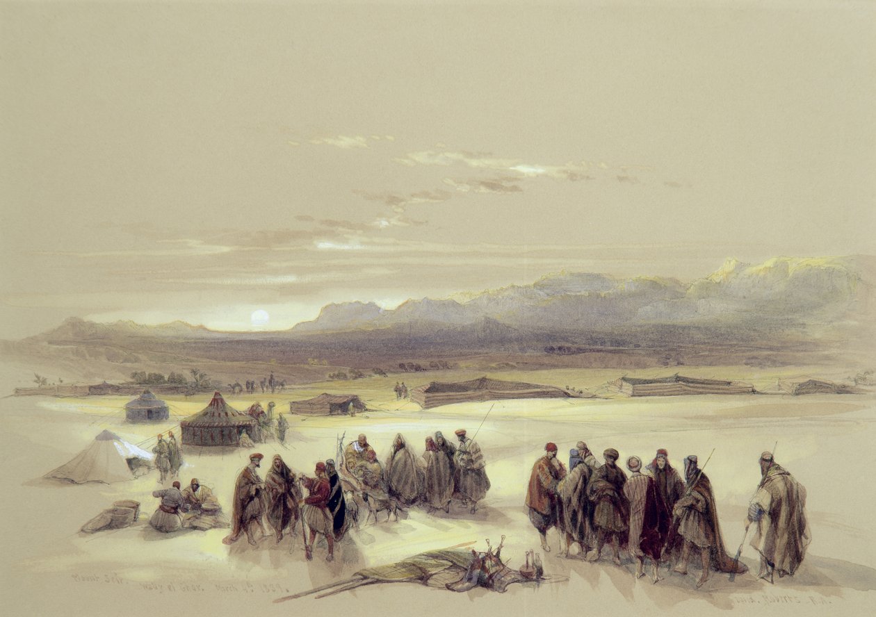 Góra Seir, Wady el Ghar, 4 marca 1839 r. autorstwa David Roberts