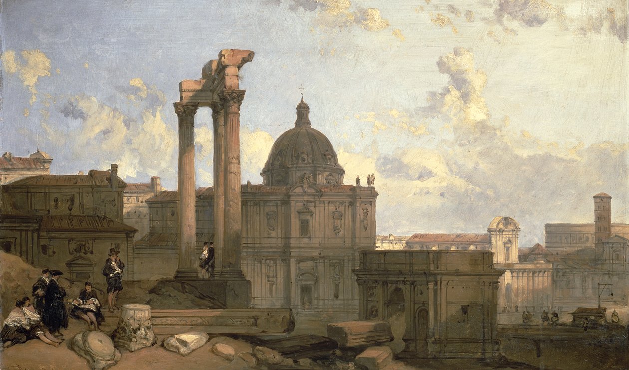 Ruiny Forum Romanum, 1859 (panel) autorstwa David Roberts