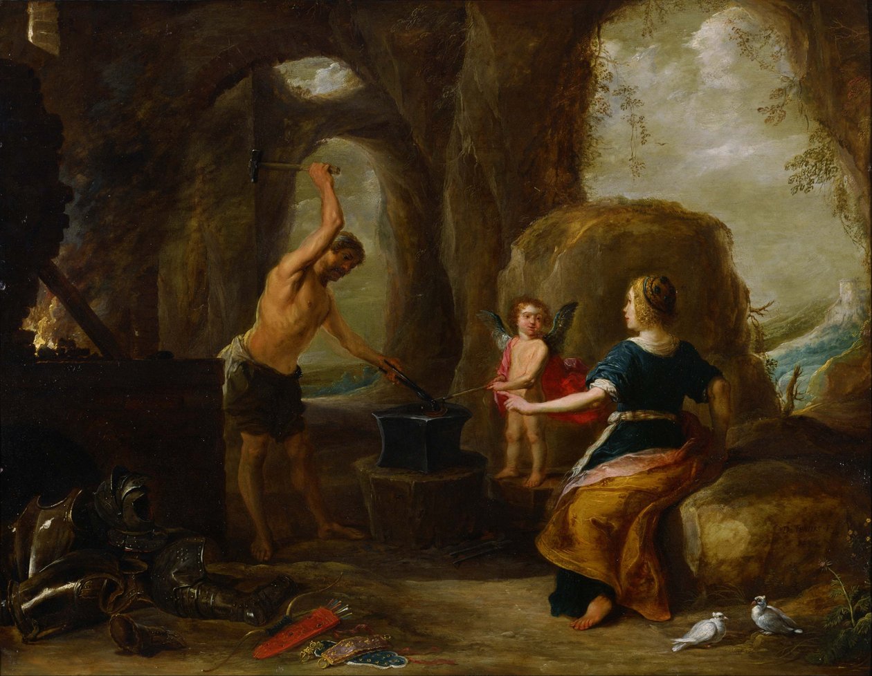 Wenus z wizytą w Kuźni Wulkana autorstwa David Teniers the Elder