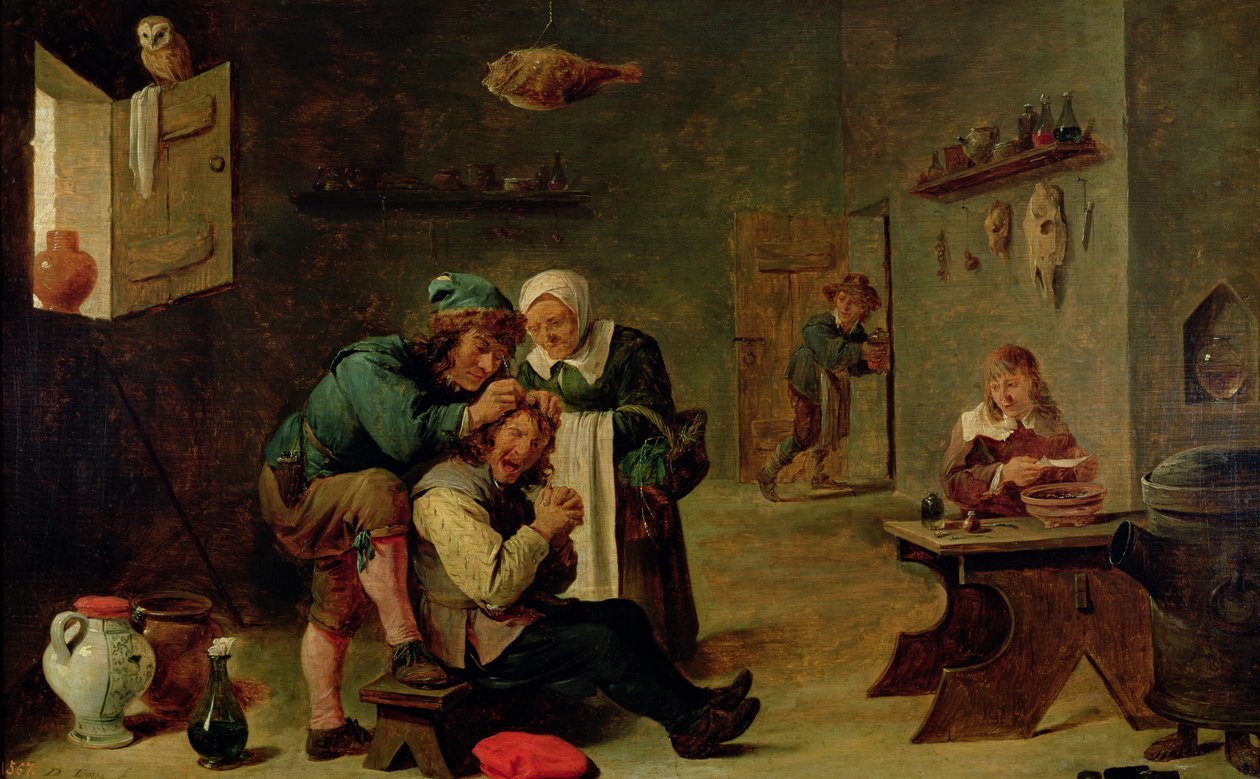 Operacja chirurgiczna (olej) autorstwa David Teniers the Younger