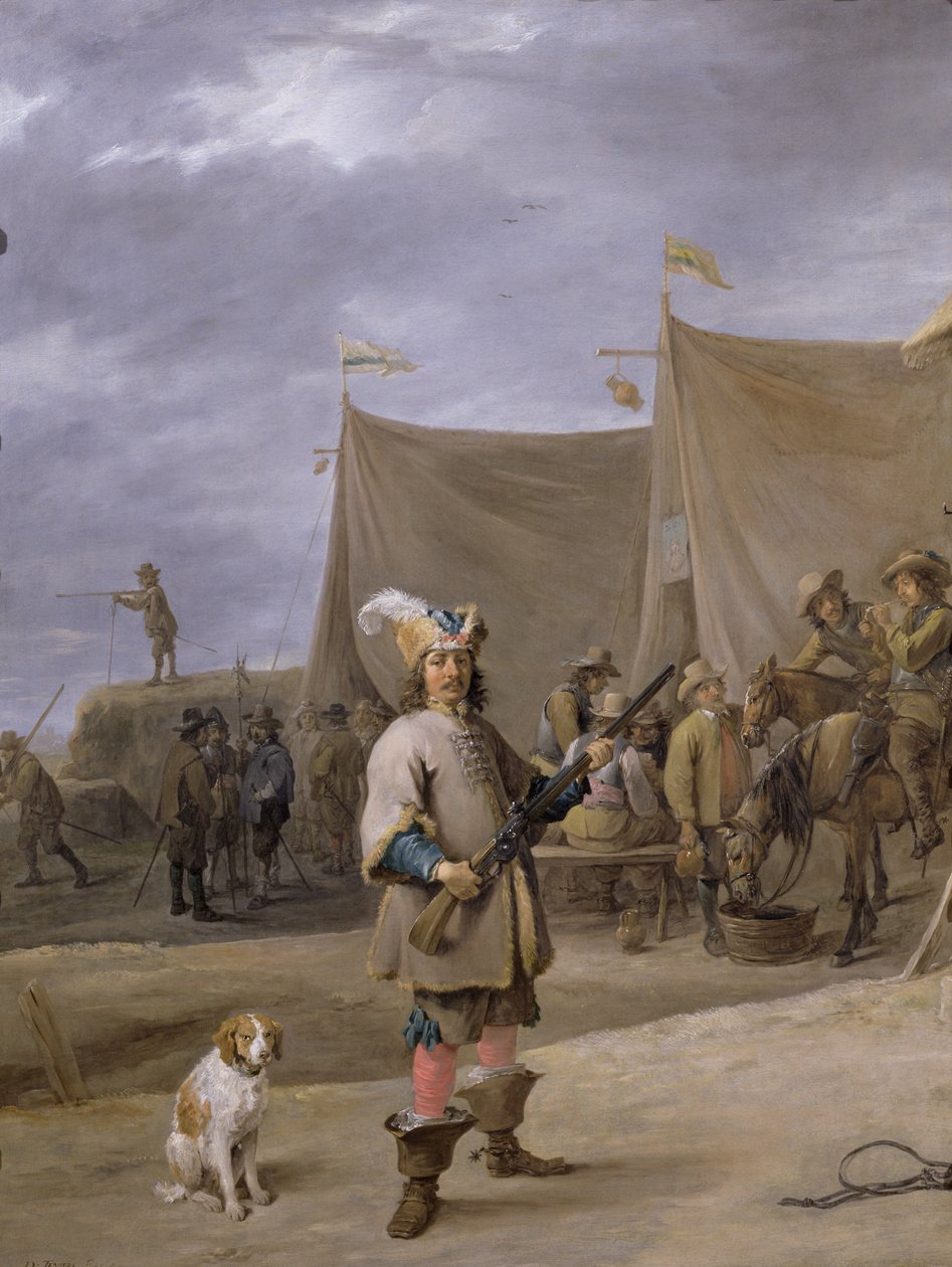 Żołnierz, 1640 autorstwa David Teniers the Elder