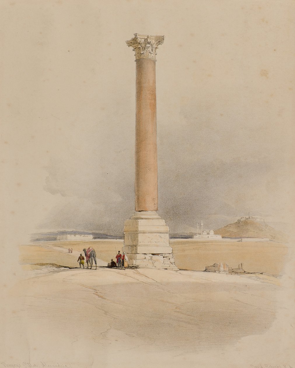 Filar Pompejusza, Aleksandria autorstwa David (after) Roberts
