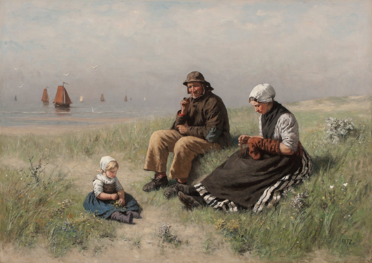Na piasku w Scheveningen autorstwa David Adolph Constant Artz