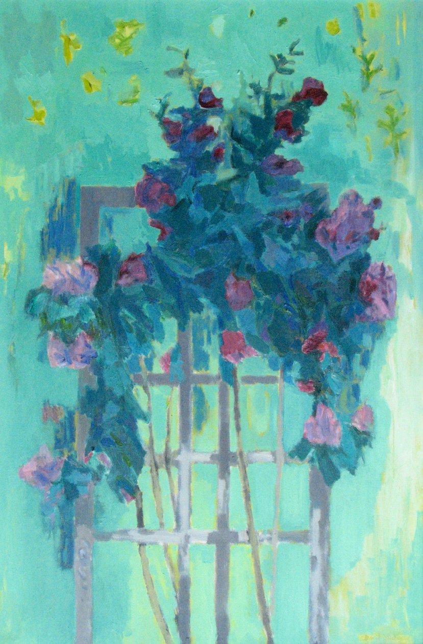Rose Trellis (olej na płótnie) autorstwa David Alan Redpath Michie