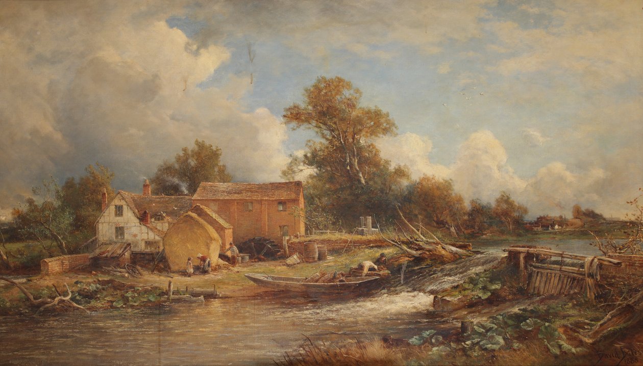 Kuźnia Młyna, Rzeka Tame, 1888 autorstwa David Bates