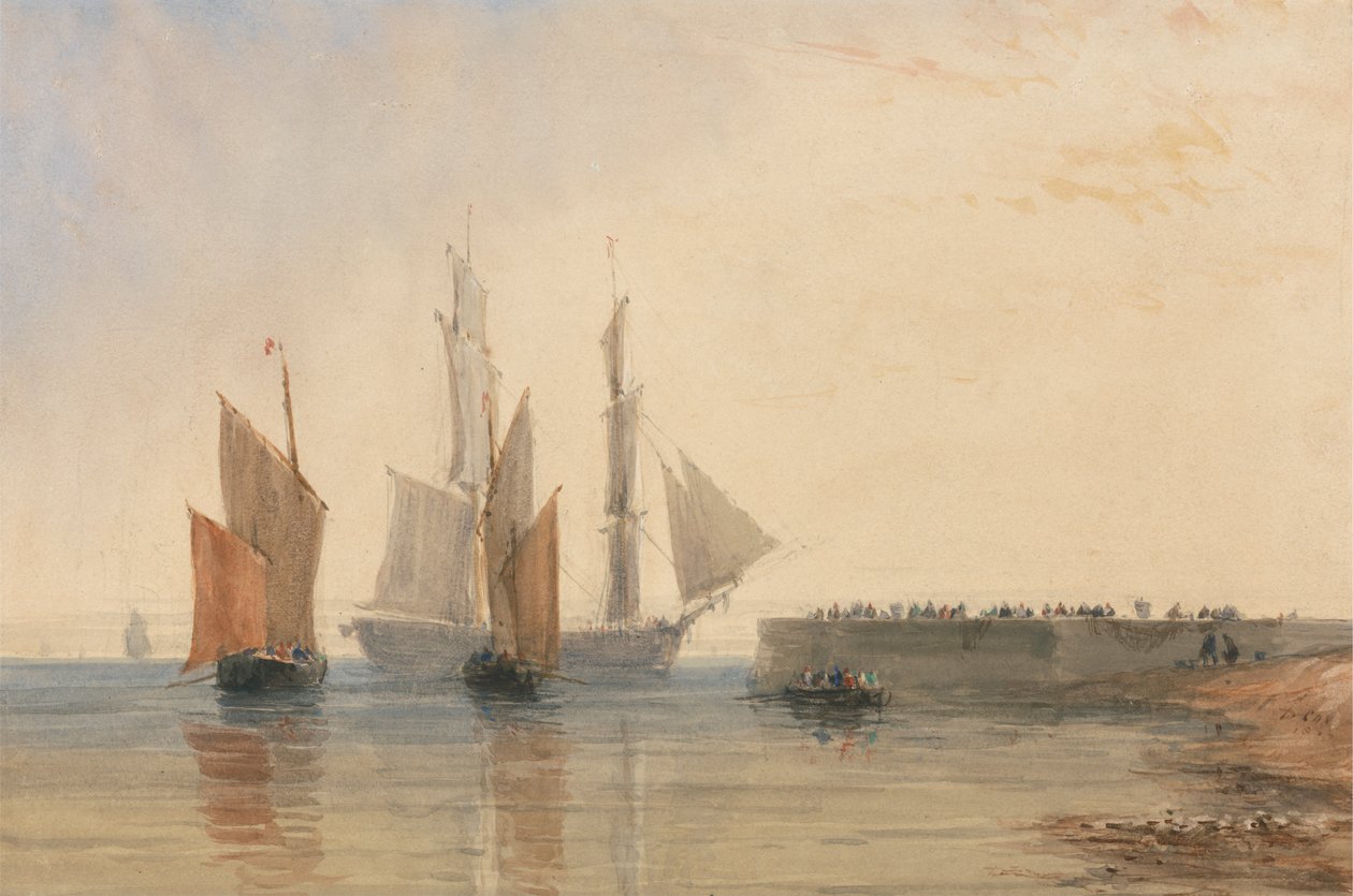Wejście do portu Calais autorstwa David Cox