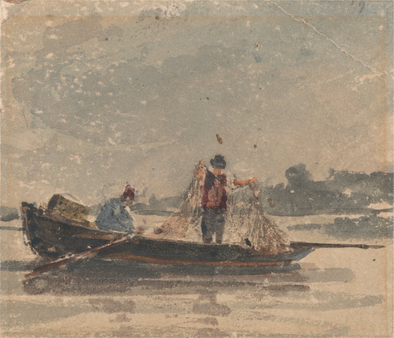 Rybacy rysujący sieć autorstwa David Cox