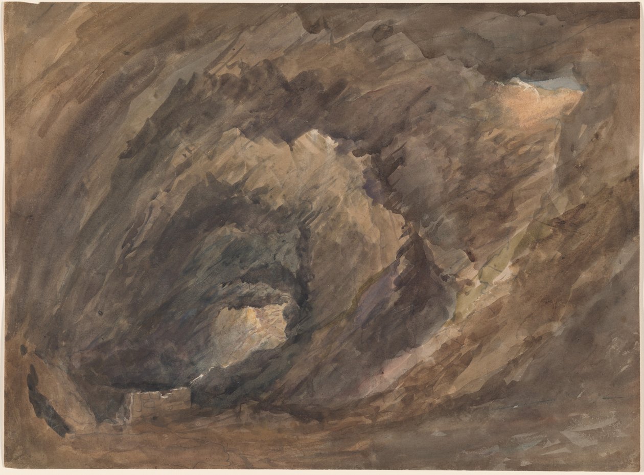 Wnętrze groty autorstwa David Cox
