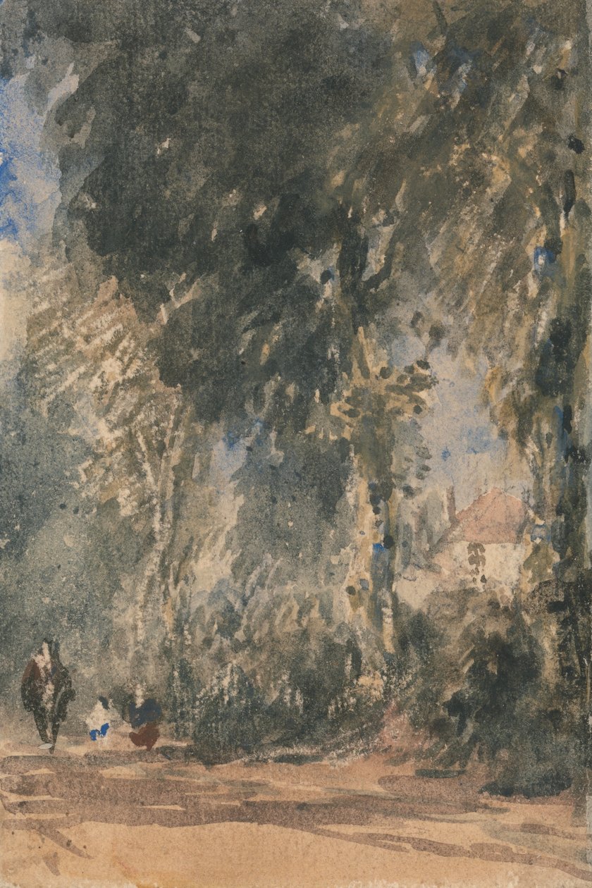 Bramy opactwa z widokiem na Greenfield House autorstwa David Cox