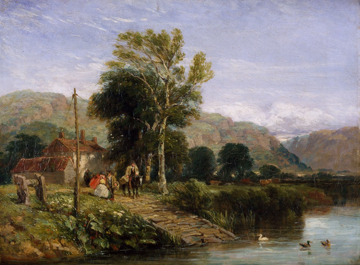 Oczekiwanie na prom, 1845 autorstwa David Cox