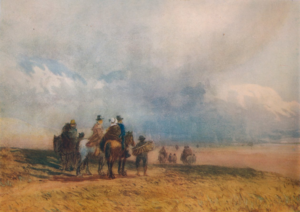 Crossing the Sands, Ulverston, c1834 autorstwa David Cox the elder