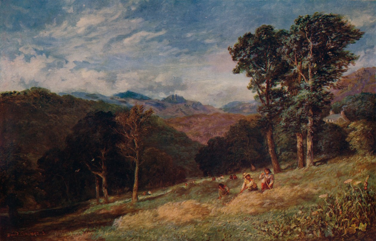 Sianokosy w pobliżu Conway, ok. 1852 r. autorstwa David Cox the elder