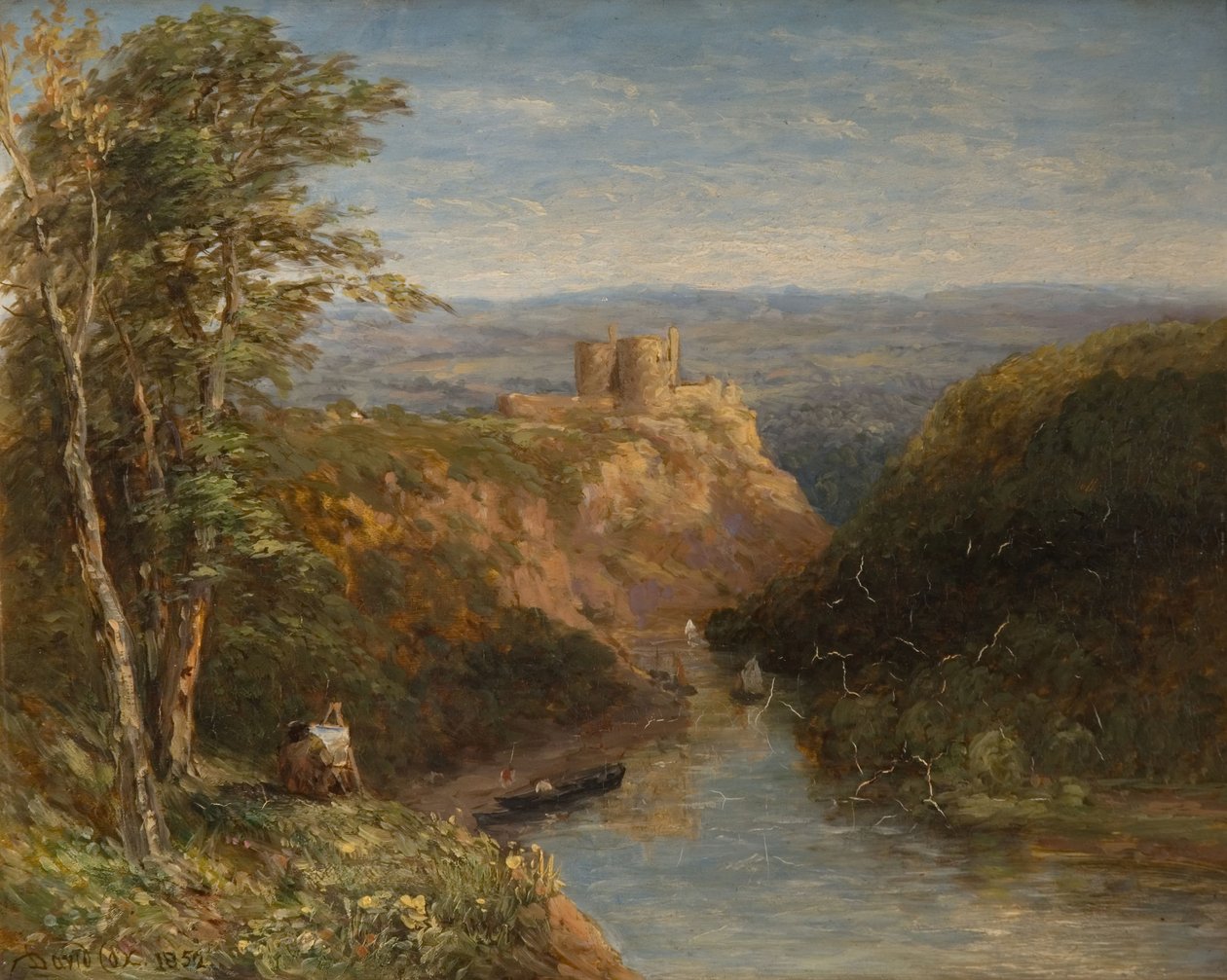 Zamek Cilgerran, Pembrokeshire, 1852. autorstwa David Cox the elder