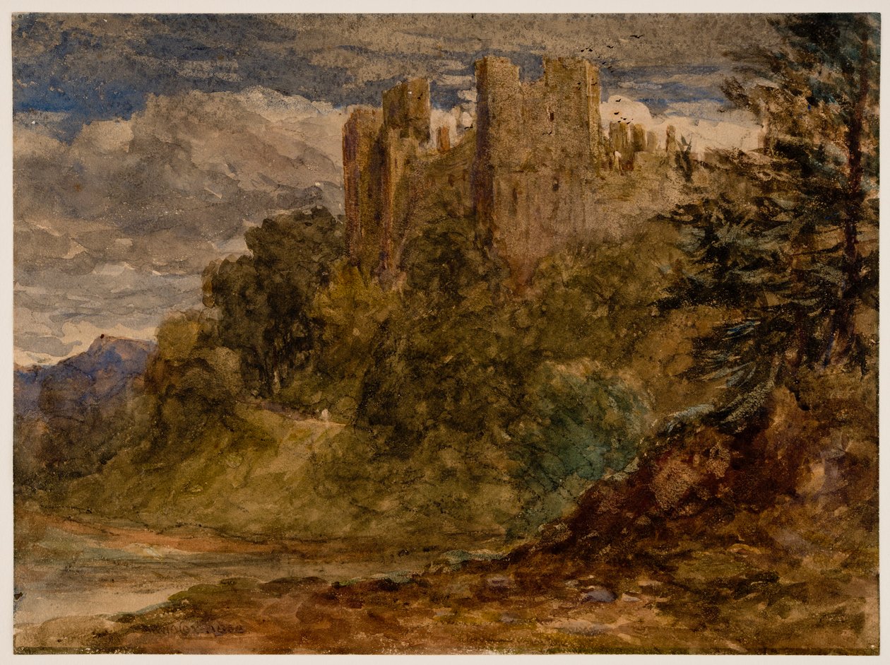 Zamek Ludlow, XIX wiek. autorstwa David Cox the elder