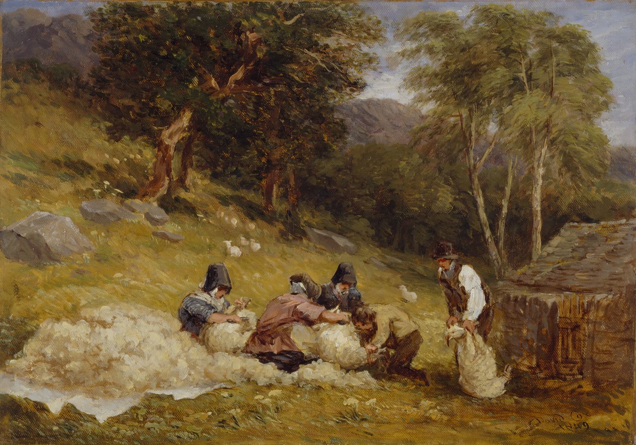 Strzyżenie owiec, 1849. autorstwa David Cox the elder