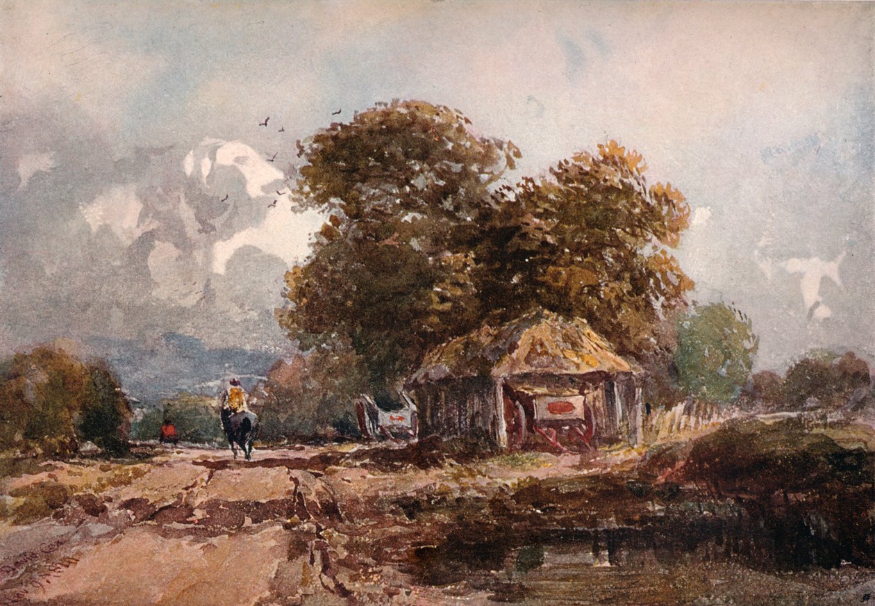 Szopa na wózki, 1841 autorstwa David Cox the elder