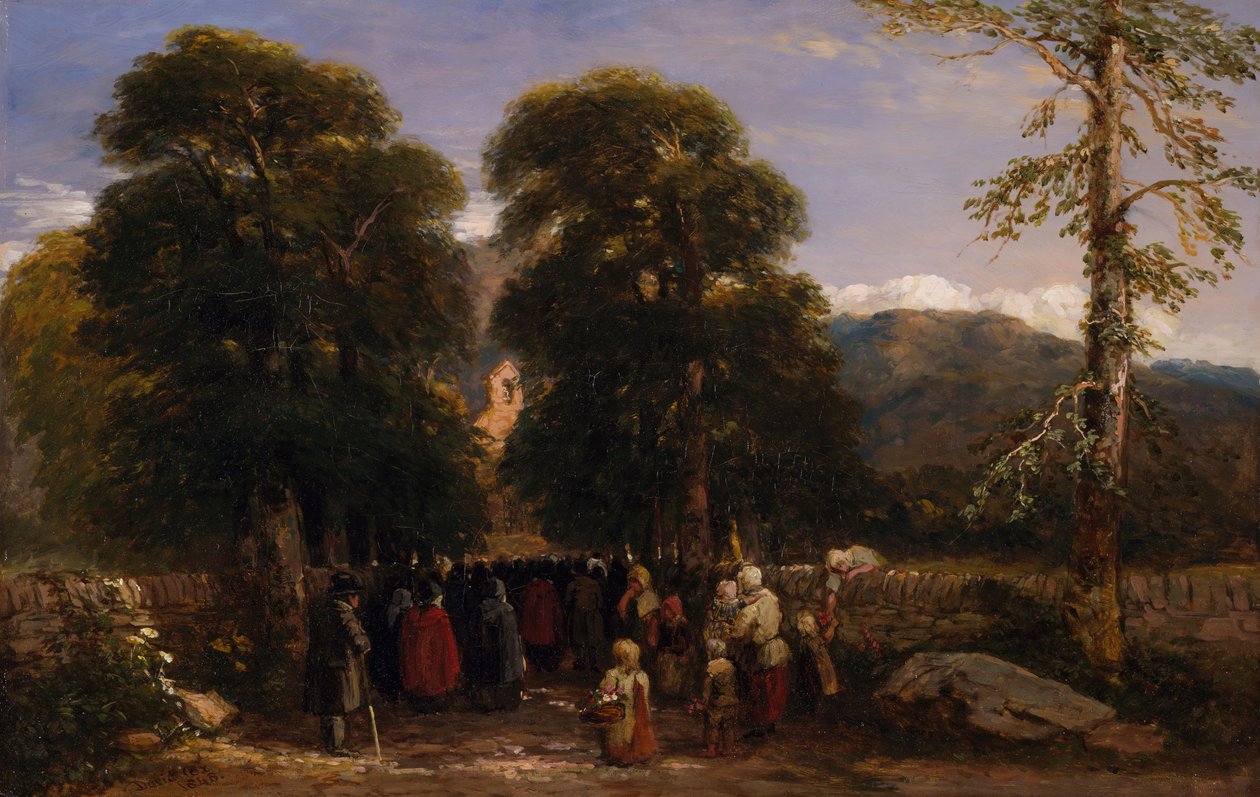 Walijski pogrzeb, 1848. autorstwa David Cox the elder