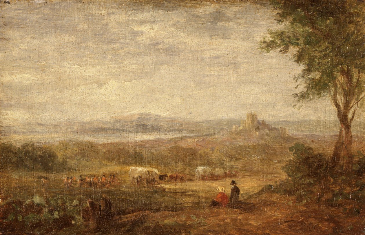 Widok w pobliżu Lancaster, c1810. autorstwa David Cox the elder