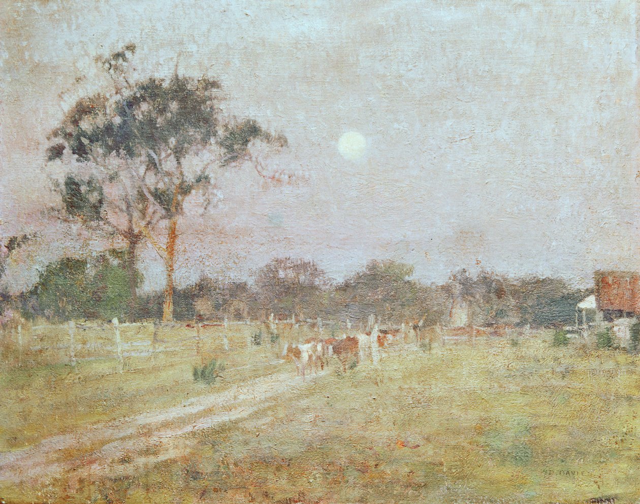 Wieczór (olej na płótnie) autorstwa David Davies