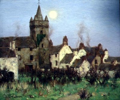 Rogatka, Kircudbright, ok. 1900 (olej na płótnie) autorstwa David Gauld