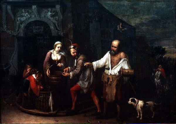 Sprzedawca małży autorstwa David III Ryckaert