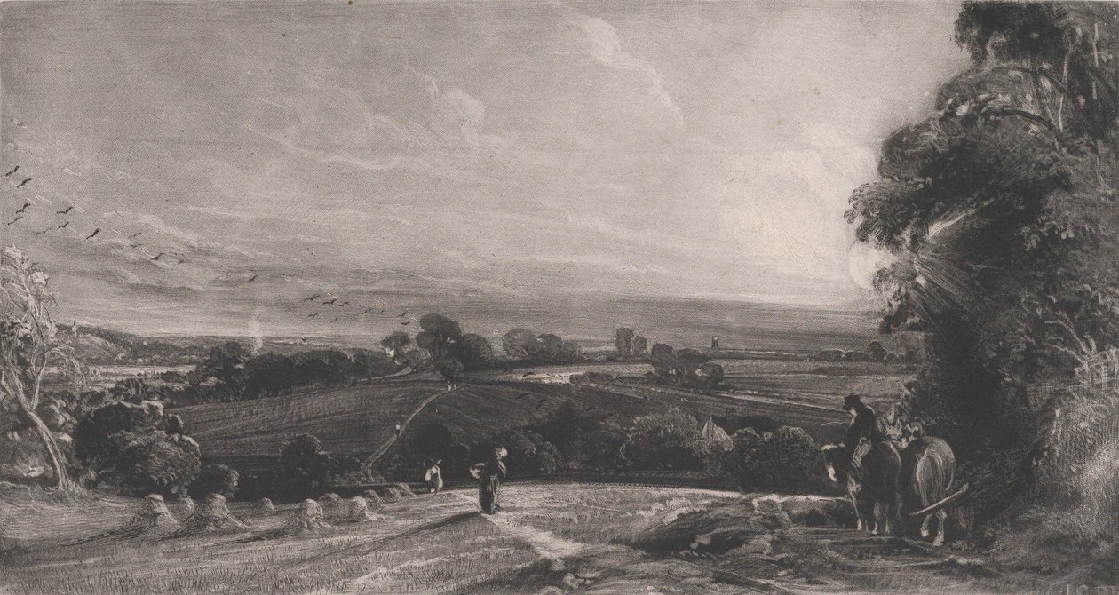 Jesienny zachód słońca, 1830. autorstwa David Lucas