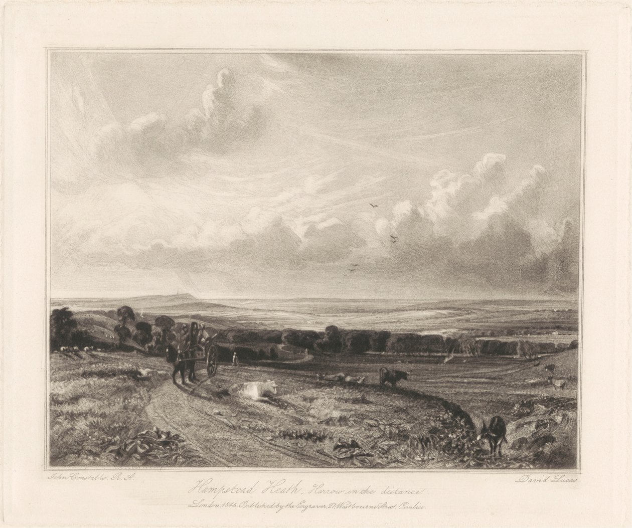 Hampstead Heath, Harrow w oddali autorstwa David Lucas