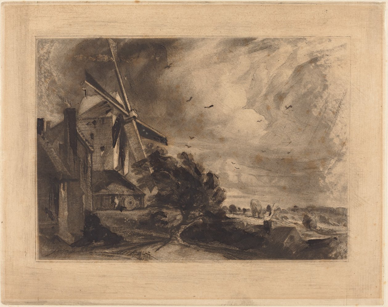 Młyn autorstwa David Lucas after John Constable