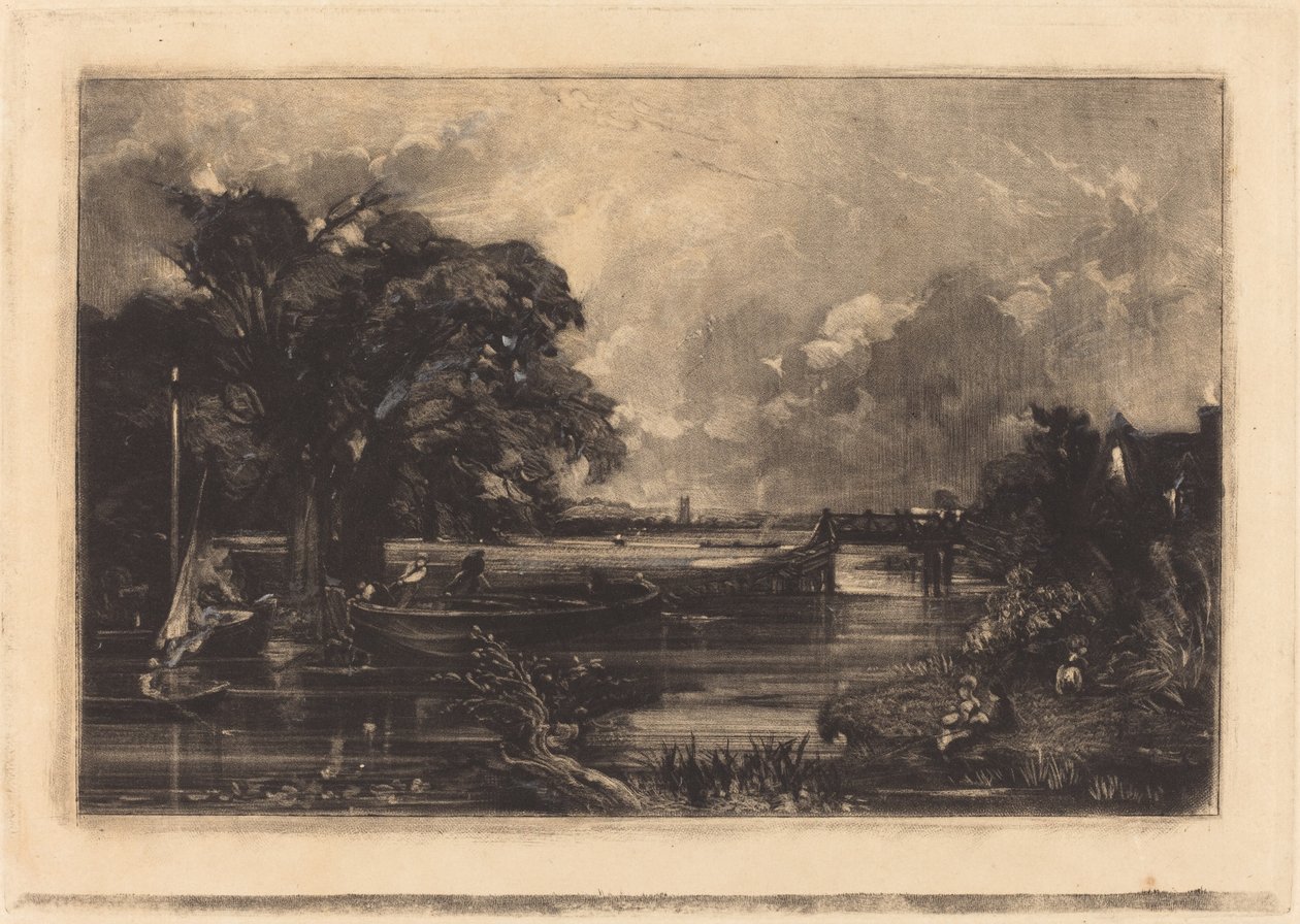 Rzeka Stour, Suffolk autorstwa David Lucas after John Constable