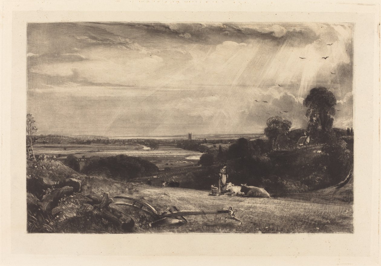 Letni poranek autorstwa David Lucas after John Constable