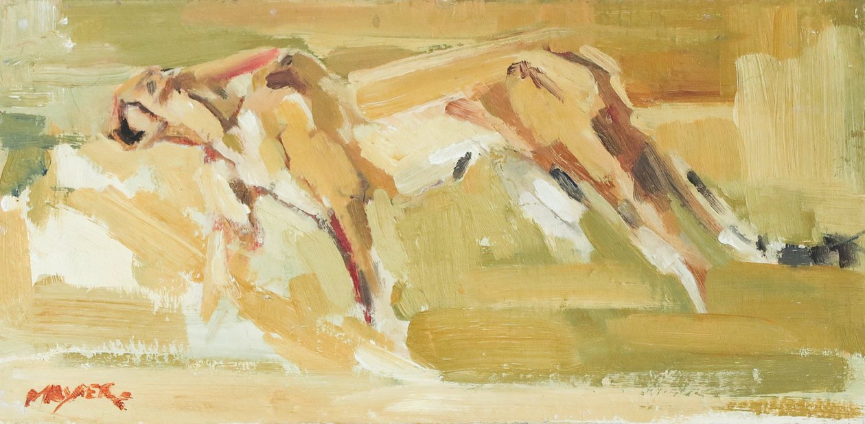 Gepard, 2015 (olej na płótnie) autorstwa David Mayer