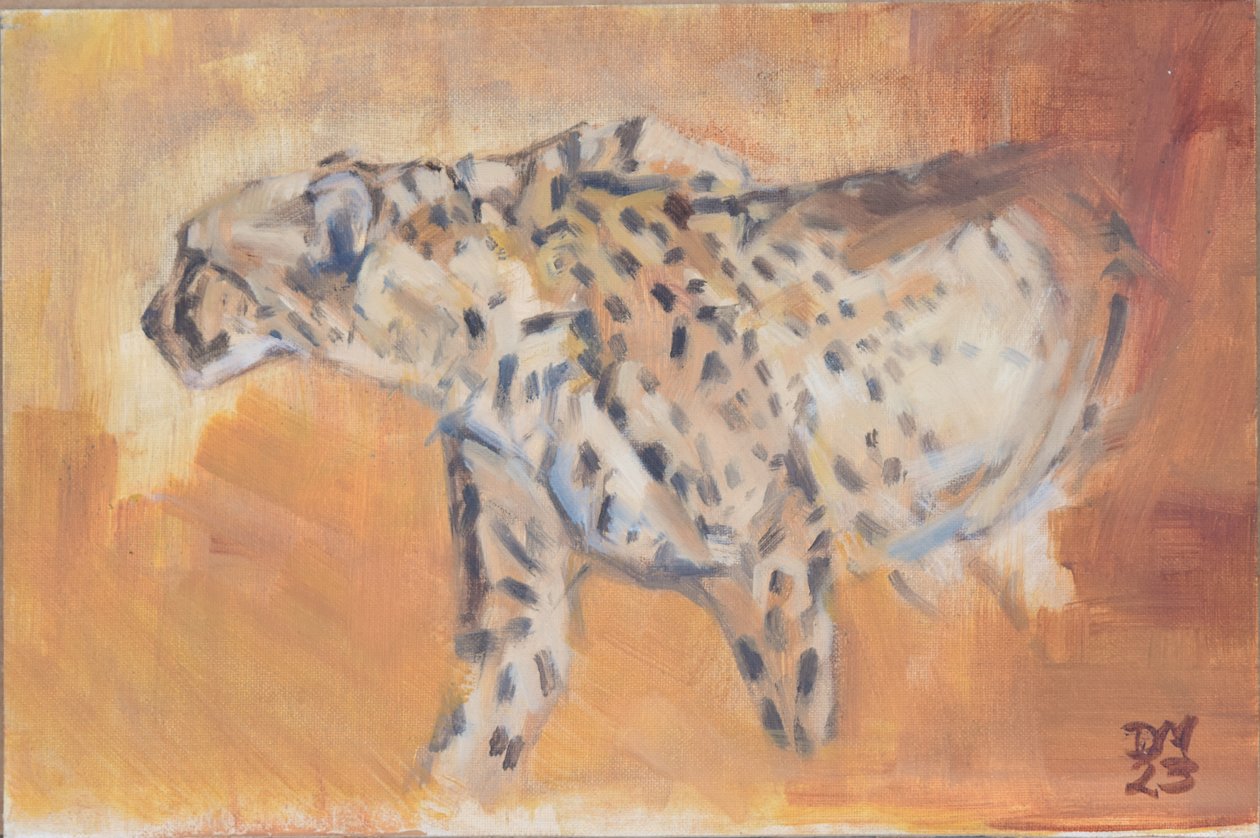 Gepard, 2021 (olej na płótnie) autorstwa David Mayer