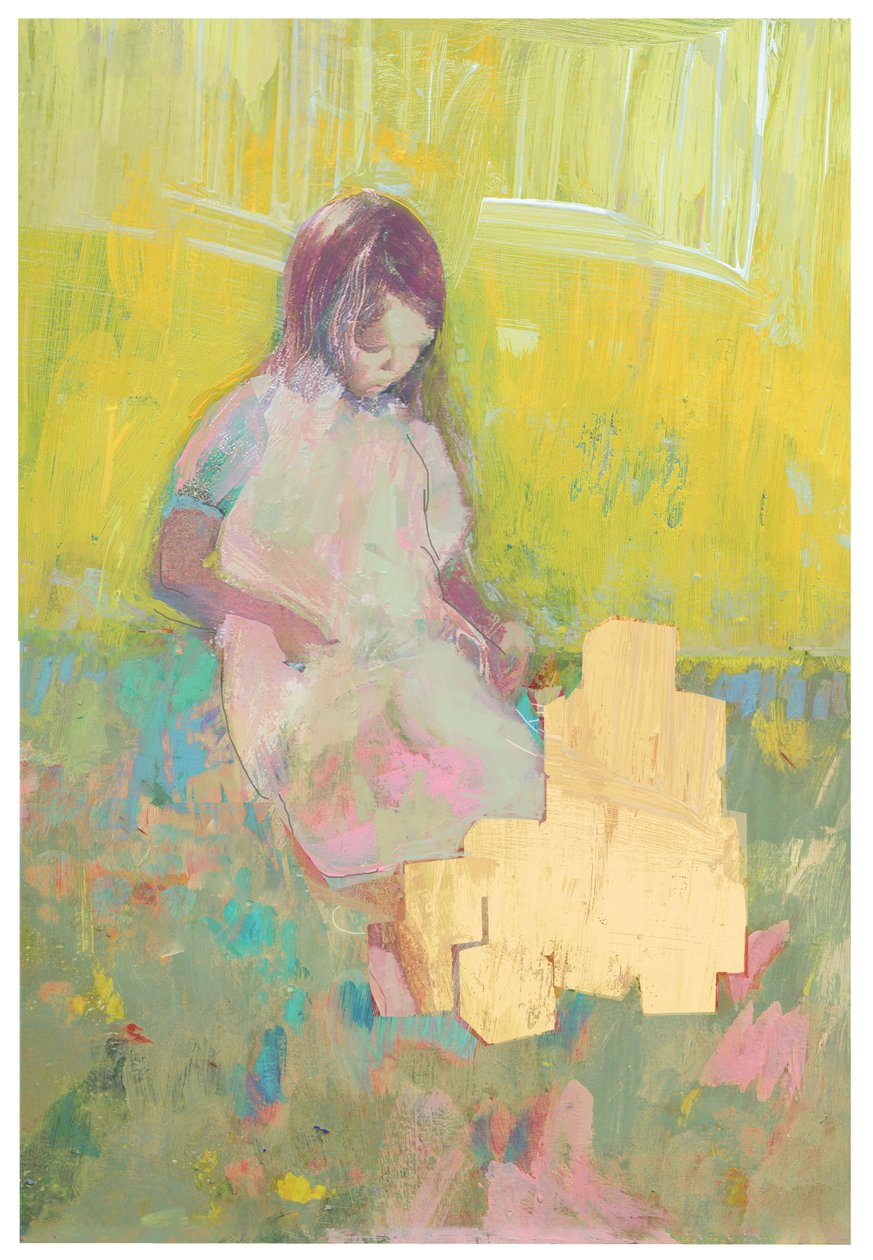 Dziewczyna i klocki, 2016 autorstwa David McConochie