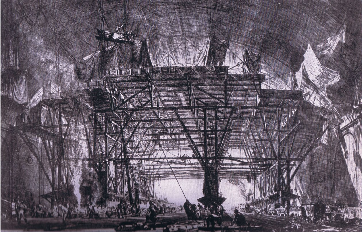 The Great Gantry, Bibbys Annual autorstwa David Muirhead (after) Bone
