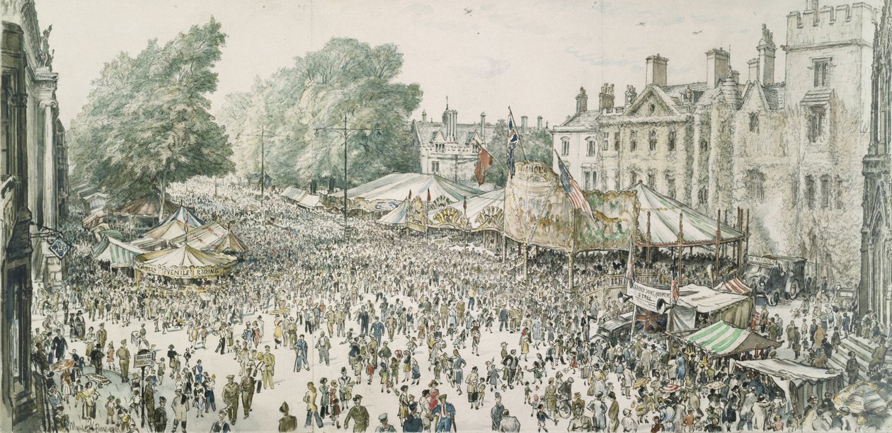 St. Giles Fair, Oxford autorstwa David Muirhead Bone