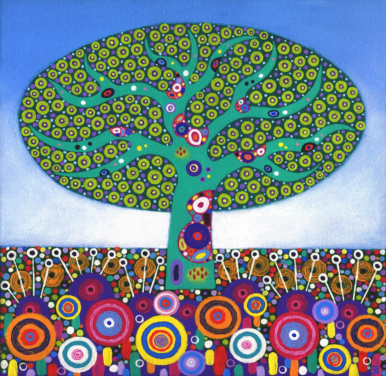 Lime Tree Too, 2015 (akryl na płótnie) autorstwa David Newton