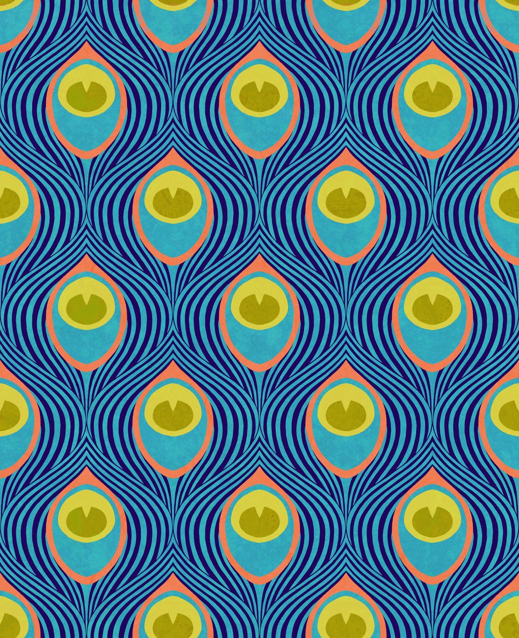 Peacock Cyan, 2019 (mieszane media cyfrowe) autorstwa David Newton