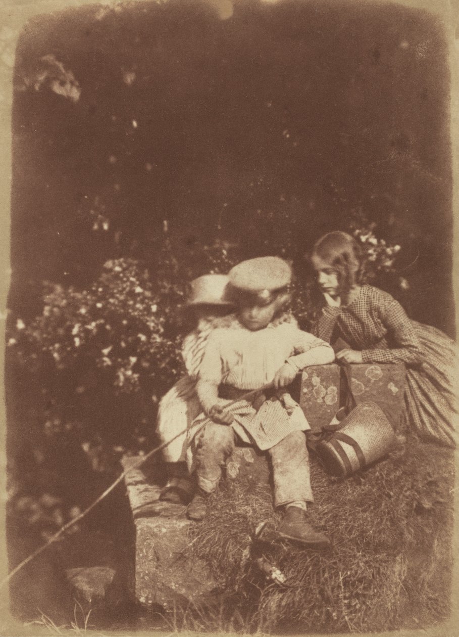 Na basenie Minnow, 1843-1847 (zdjęcie) autorstwa David Octavius Hill